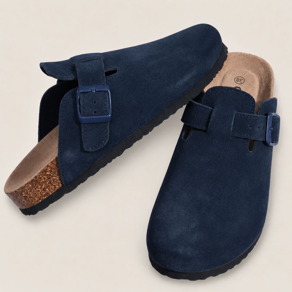 AXIS Avani – Ultra-bequeme Veloursleder-Clogs  – Unisex
