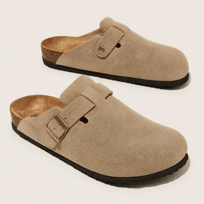 AXIS Avani – Ultra-bequeme Veloursleder-Clogs  – Unisex