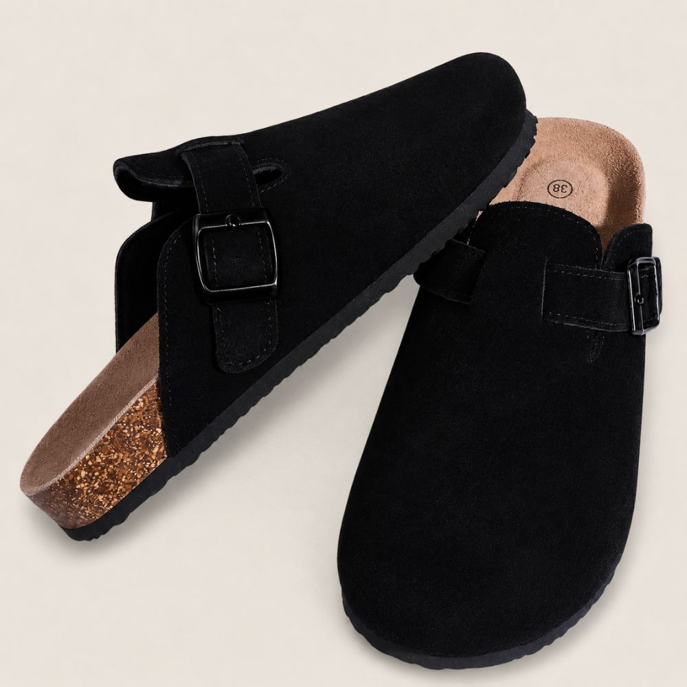 AXIS Avani – Ultra-bequeme Veloursleder-Clogs  – Unisex