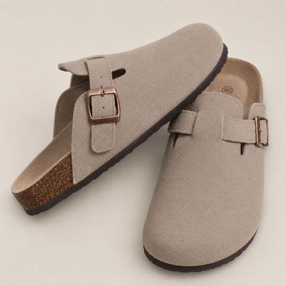 AXIS Avani – Ultra-bequeme Veloursleder-Clogs  – Unisex