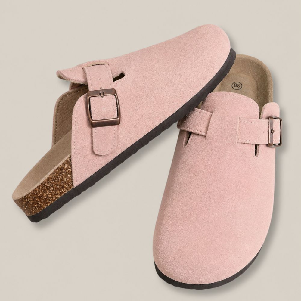 AXIS Avani – Ultra-bequeme Veloursleder-Clogs  – Unisex
